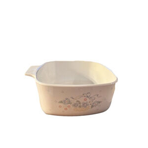 Corning Ware Blue Ribbon Flower Basket Set of 3 Casserole Dishes And Pot